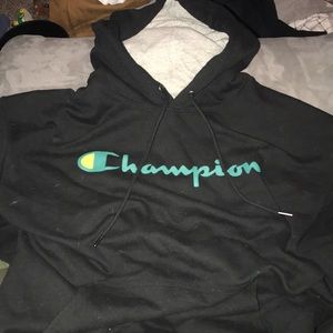 Champion black pullover hoodie coat 2xl